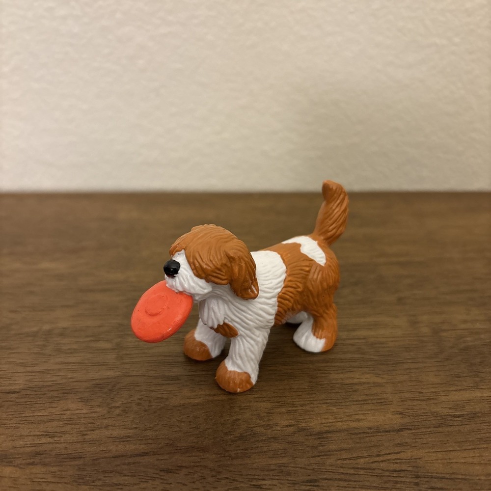 Vtg 80's Muppets Sesame Street Barkley Dog Frisbee 2 inch Figure By‎ Applause